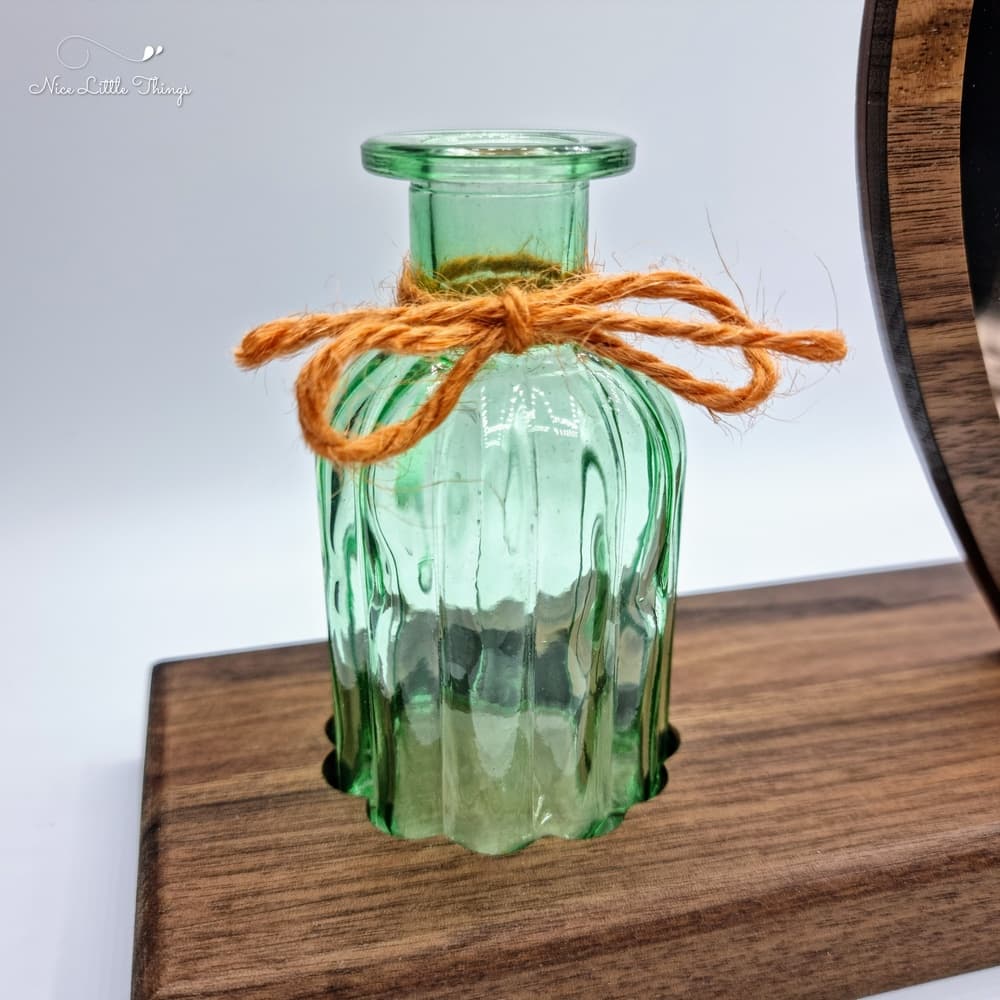 miroir en forme de coeur noyer