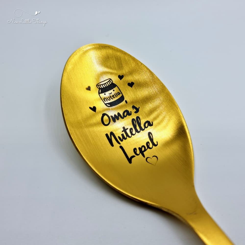 cuillère à nutella dorée