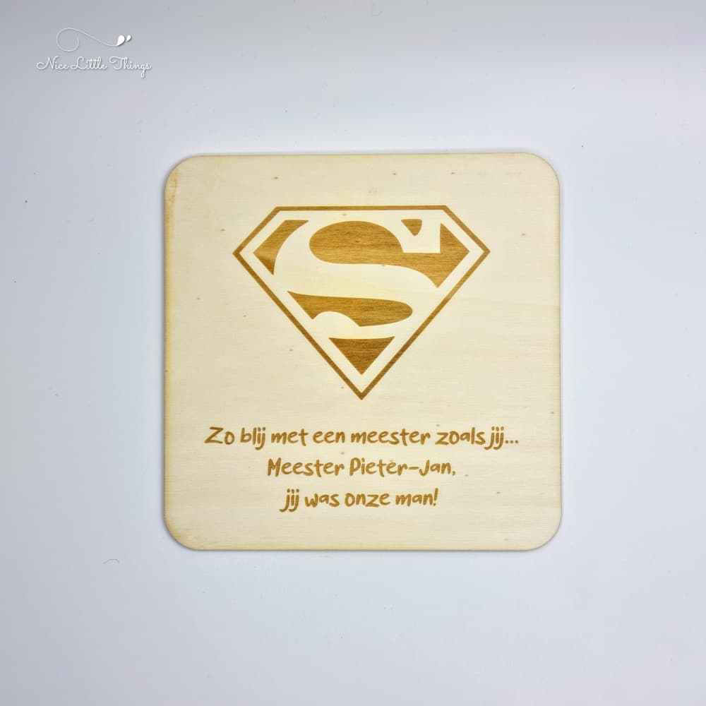 carte de vœux en bois