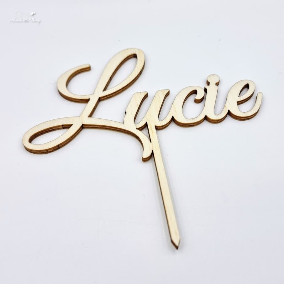 Cake topper prénom en bois