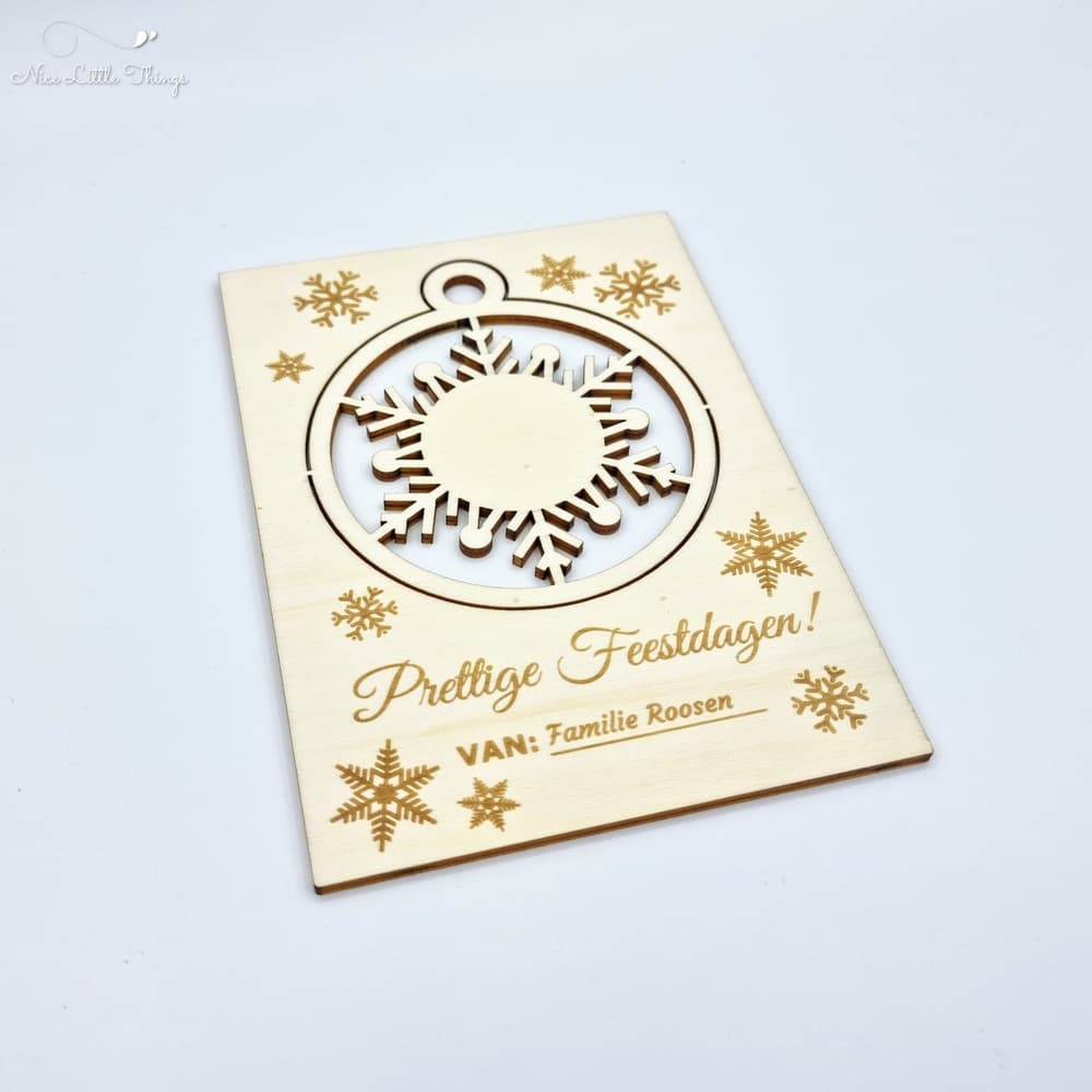 Carte de Noël Boule de Noël imprimable (lot de 2)