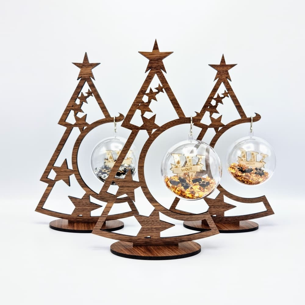 arbre de luxe-boule de noël-bois