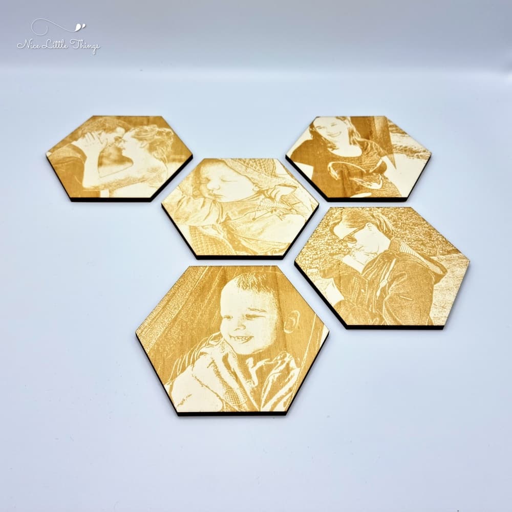 collage photo hexagonal