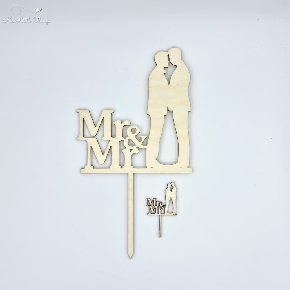 Décor de gâteau M. &amp; M. + Couple