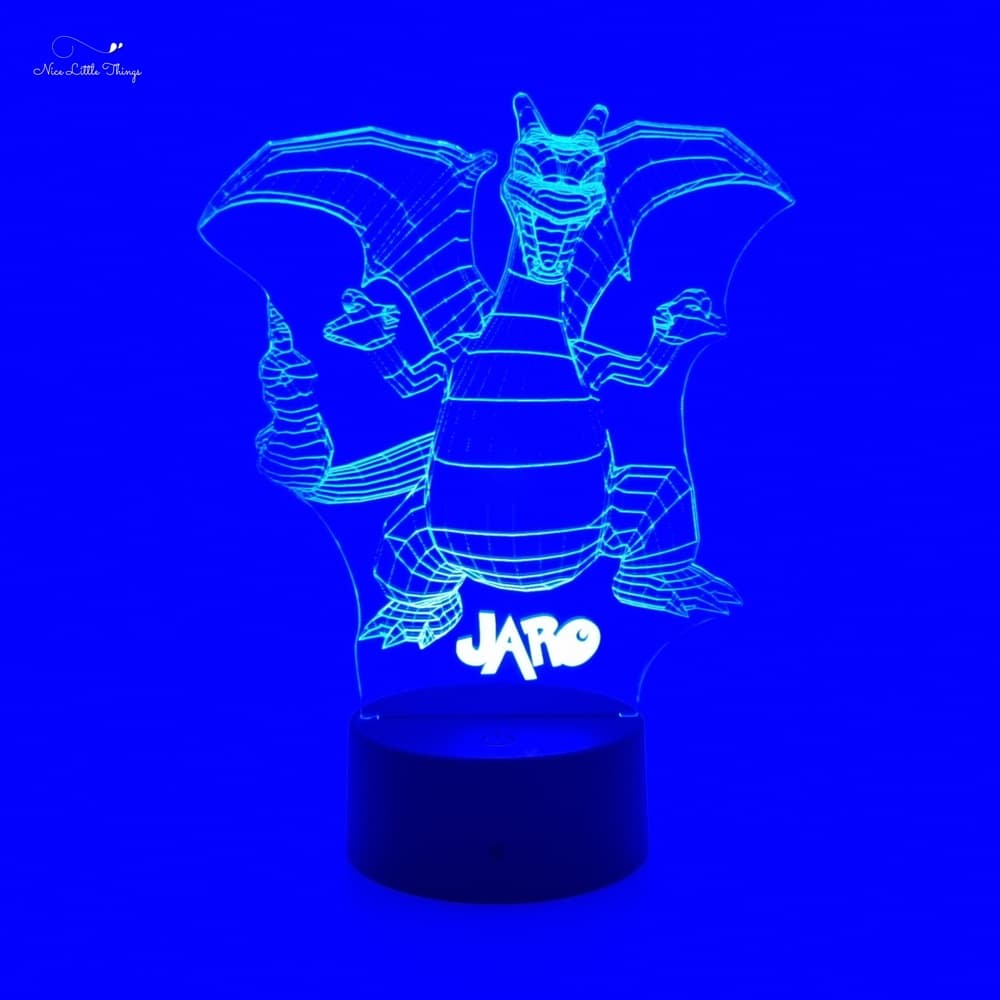 Lampe LED RVB personnalisée Pokemon Charizard