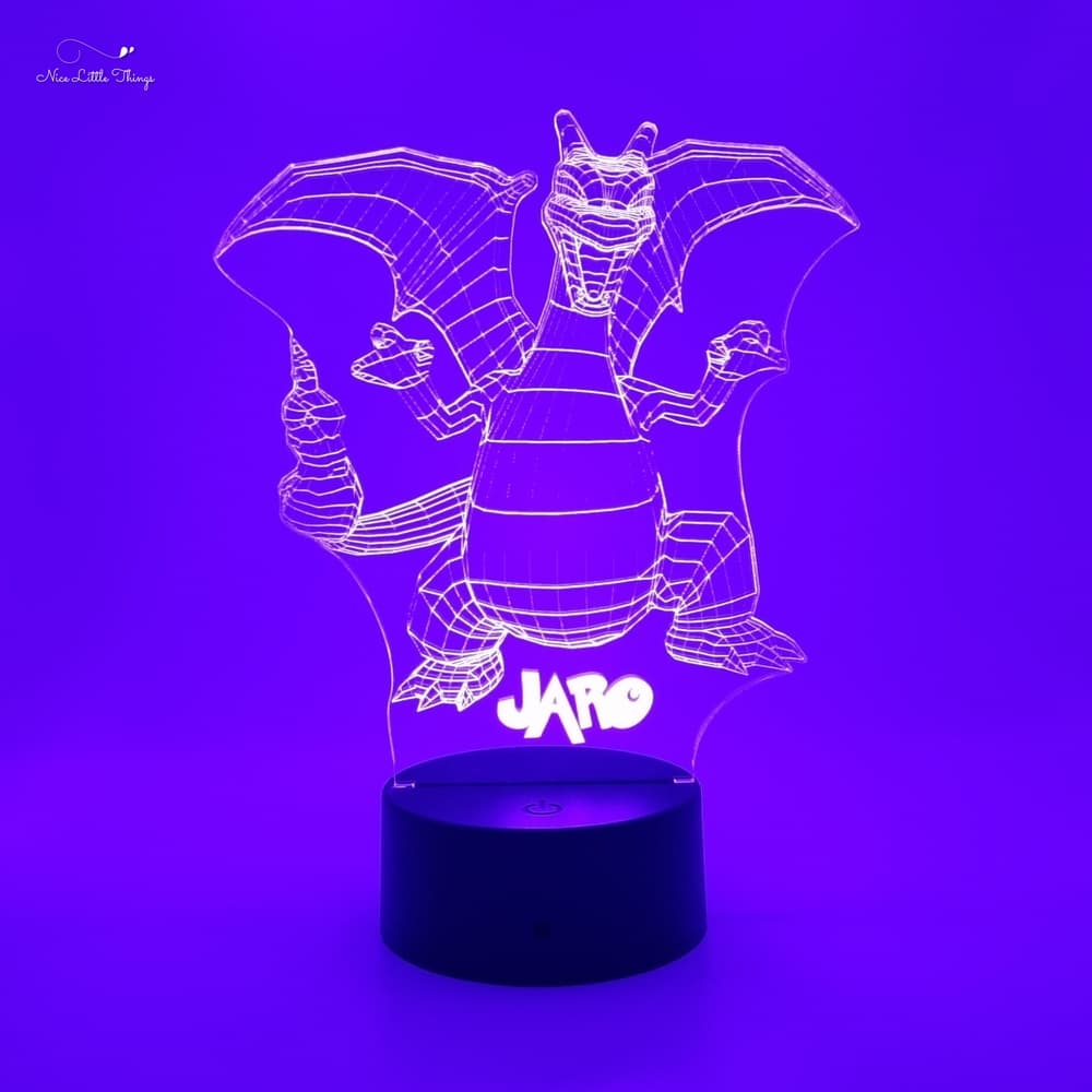 Lampe LED RVB personnalisée Pokemon Charizard