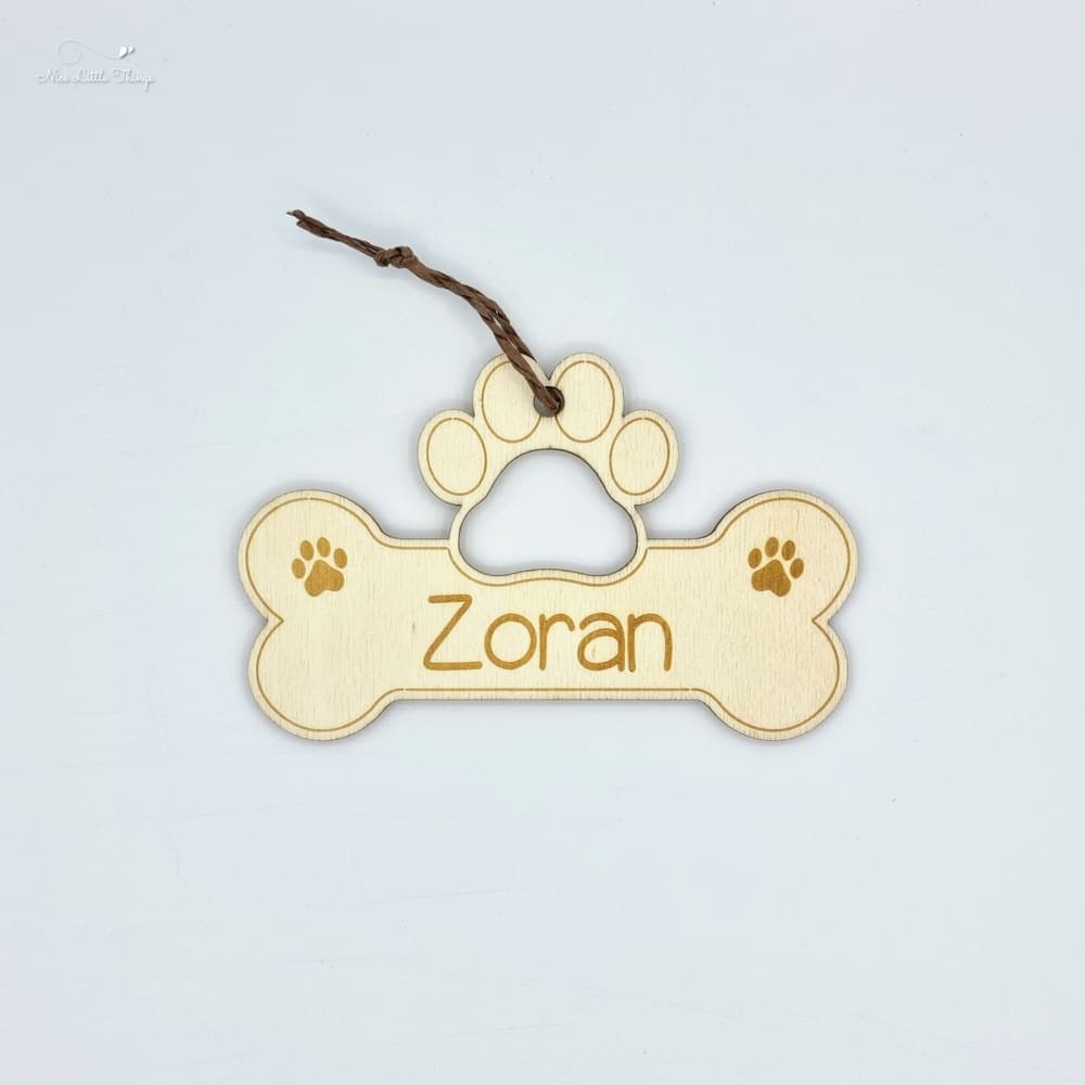 Ornement Os de chien avec nom