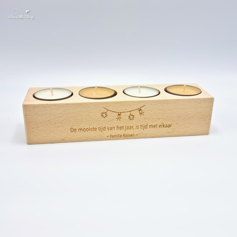 Porte-bougies personnalisé Noël