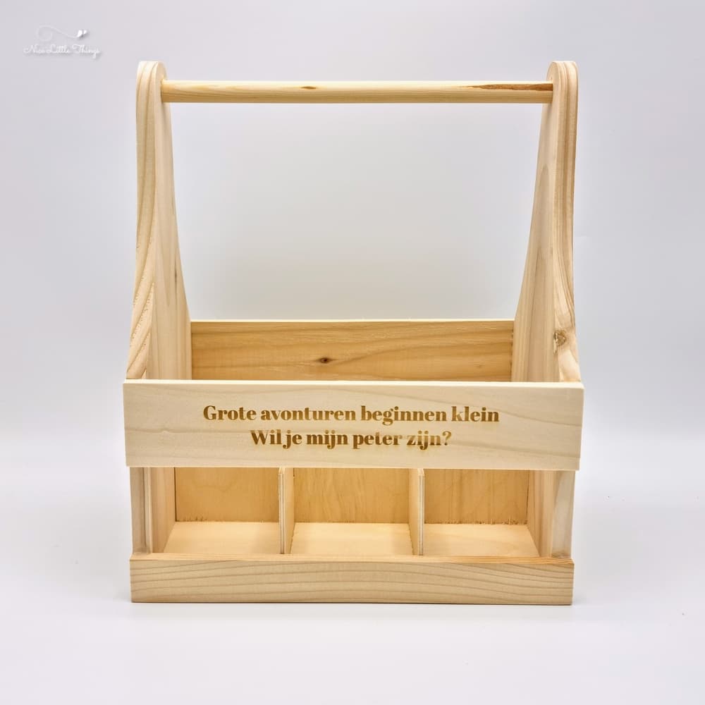 Caisse à bière en bois seras-tu mon parrain ?