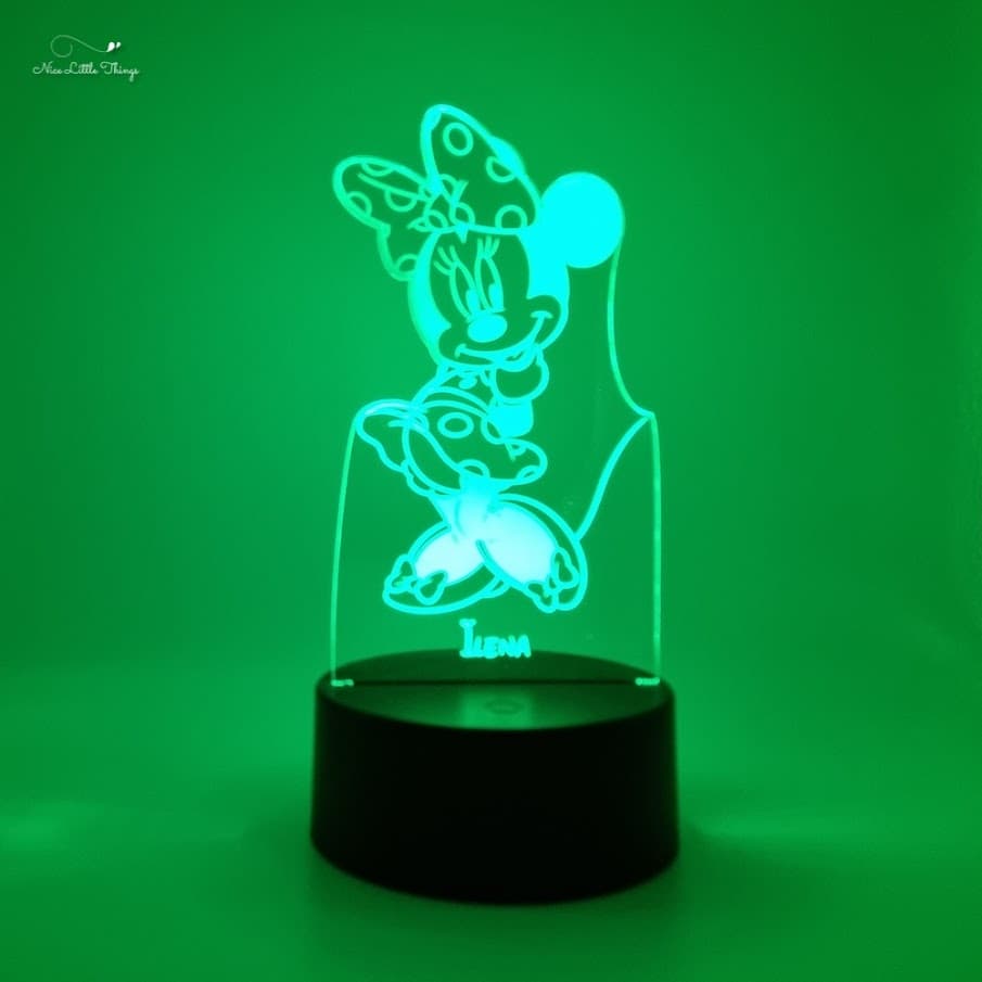Lampe LED RVB personnalisée Minnie Mouse