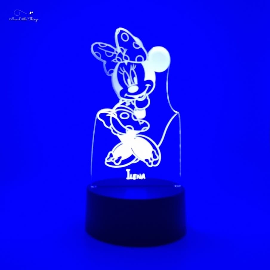 Lampe LED RVB personnalisée Minnie Mouse