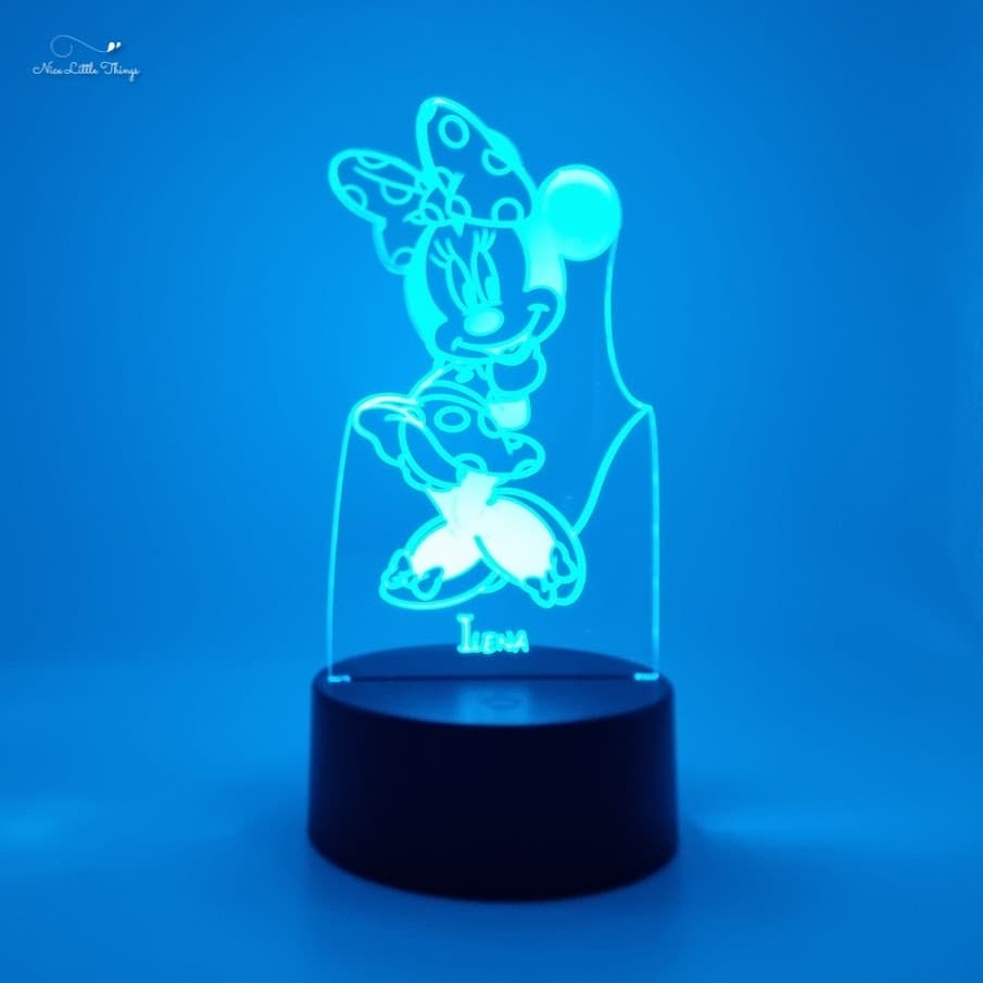 Lampe LED RVB personnalisée Minnie Mouse