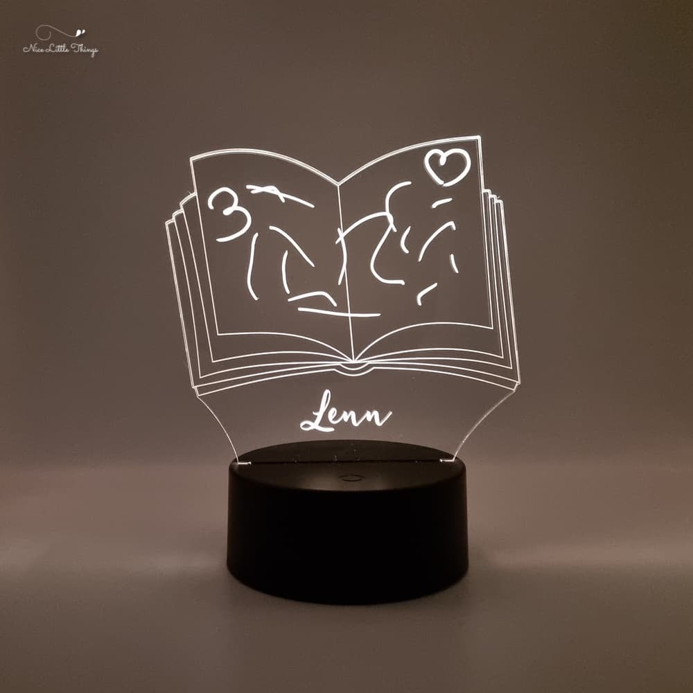 Dessin personnalisé avec lampe LED RVB - Parchemin
