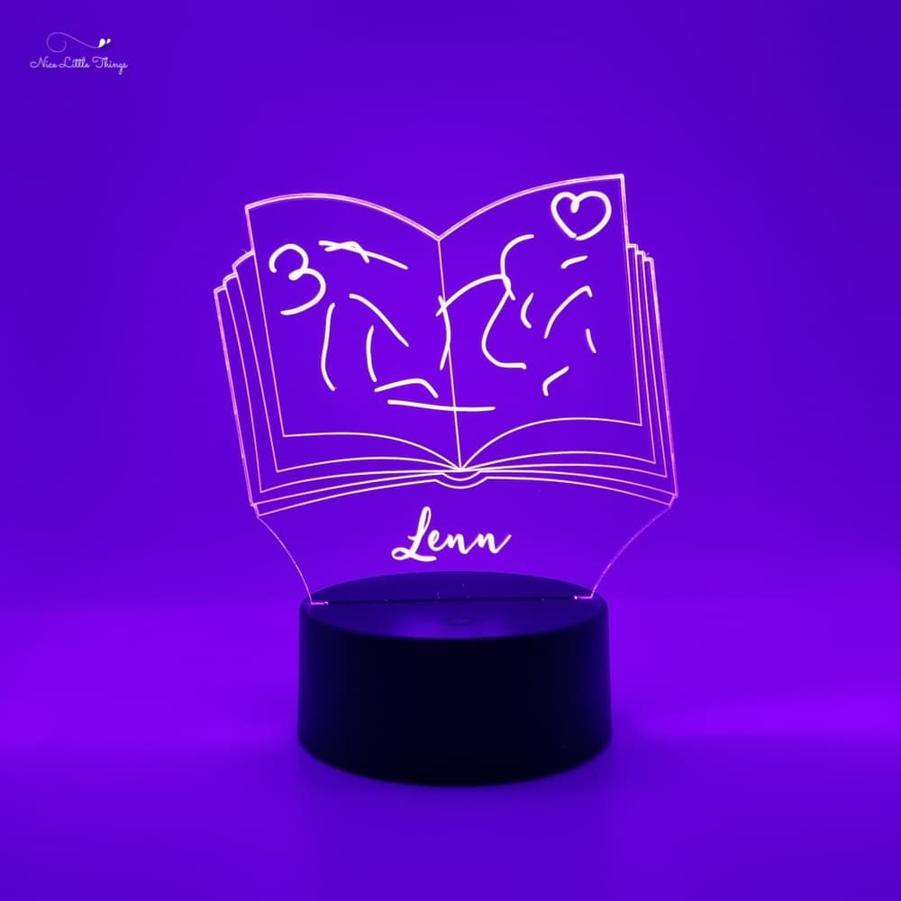 Dessin personnalisé avec lampe LED RVB - Parchemin