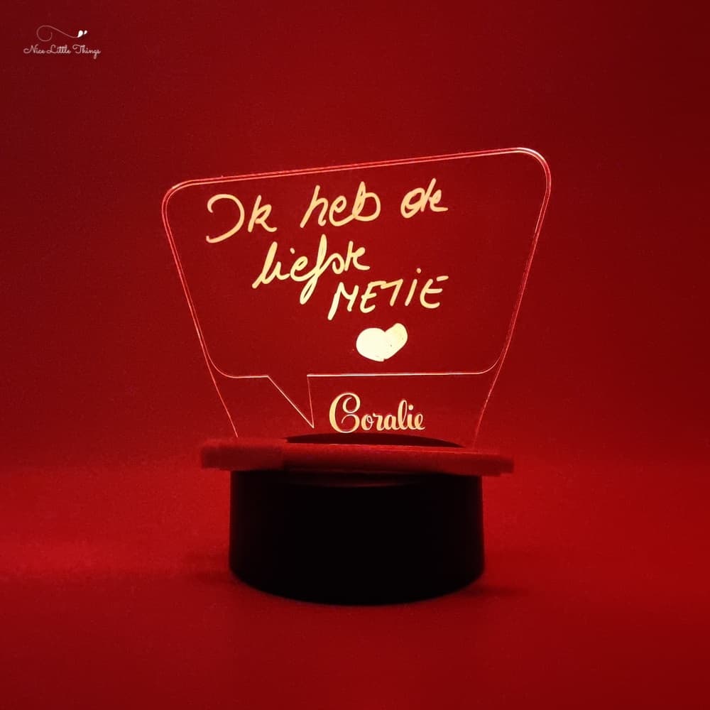 Panneau de signalisation LED RVB personnalisé avec lumière - Texte Ballon