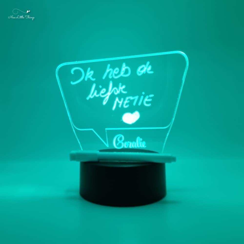 Panneau de signalisation LED RVB personnalisé avec lumière - Texte Ballon