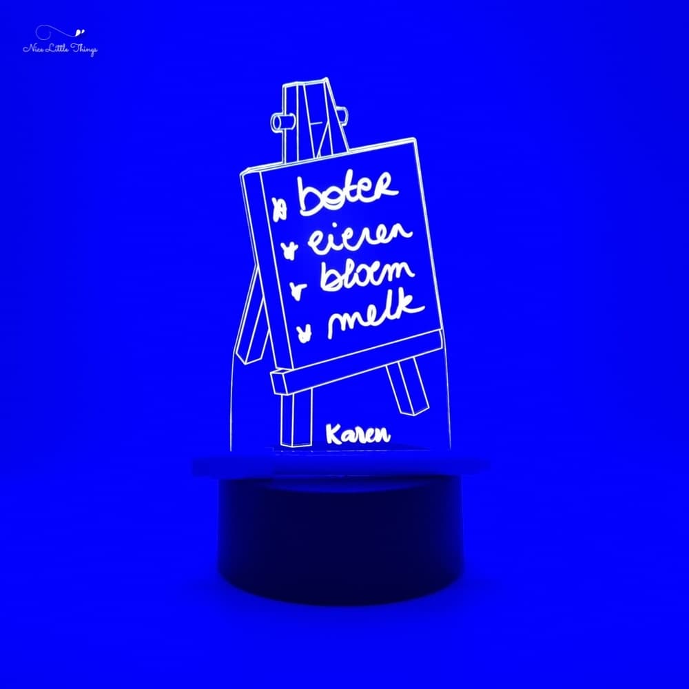 Lampe LED RVB personnalisée Dessin avec lumière - Chevalet de peintre