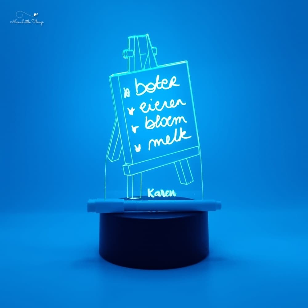 Lampe LED RVB personnalisée Dessin avec lumière - Chevalet de peintre