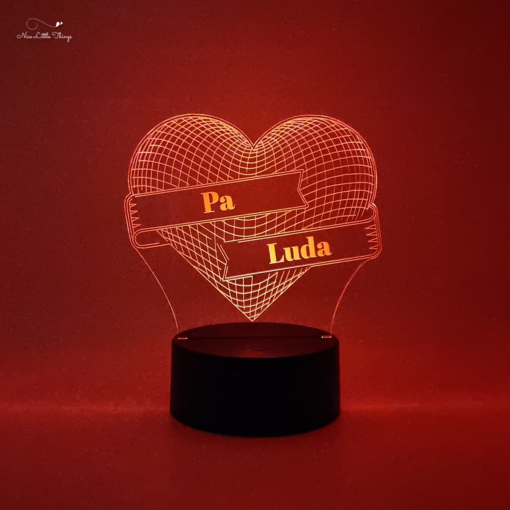 Lumière RVB personnalisée Coeur