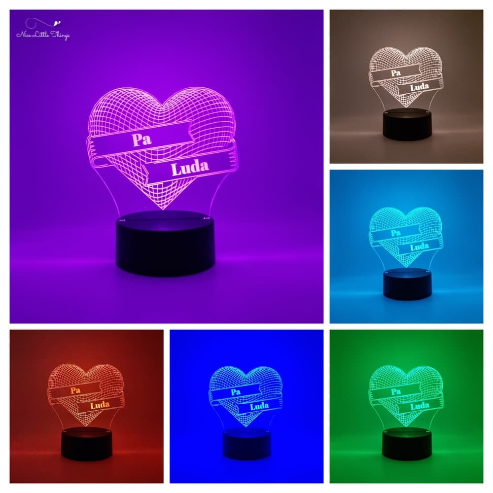 Lumière RVB personnalisée Coeur