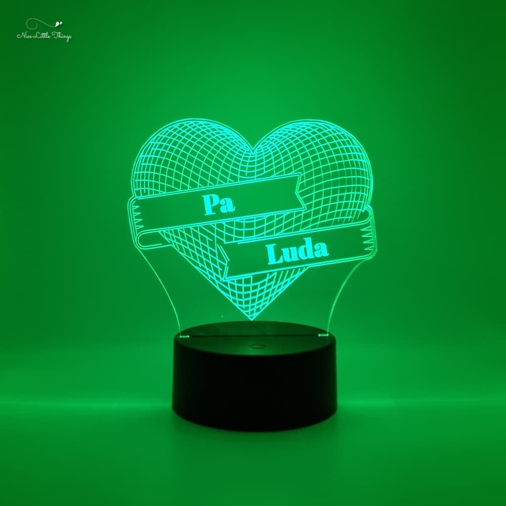 Lumière RVB personnalisée Coeur