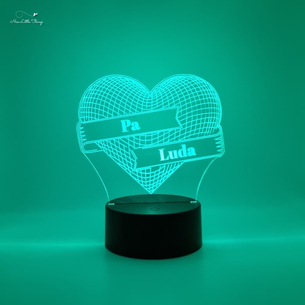 Lumière RVB personnalisée Coeur