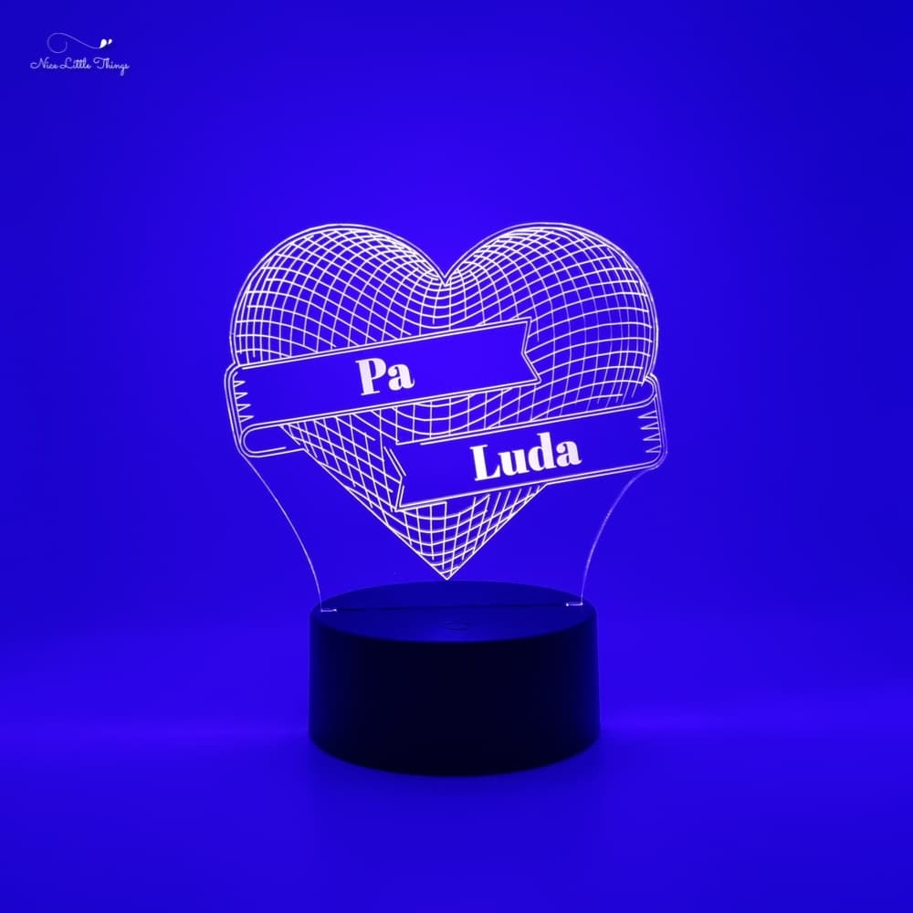 Lumière RVB personnalisée Coeur