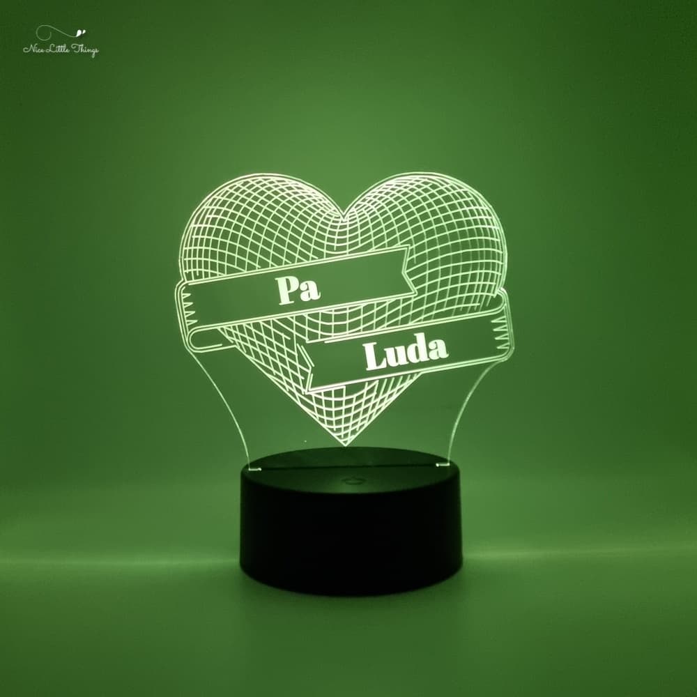 Lumière RVB personnalisée Coeur