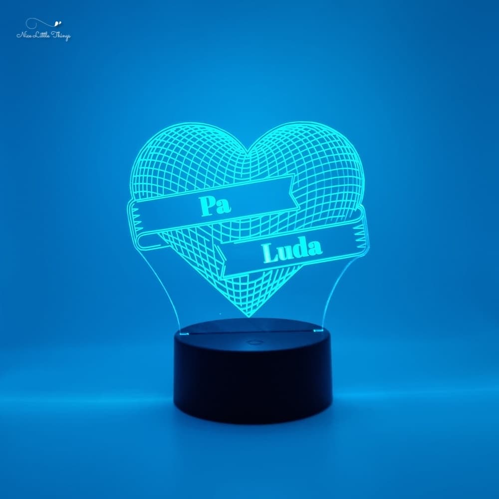 Lumière RVB personnalisée Coeur