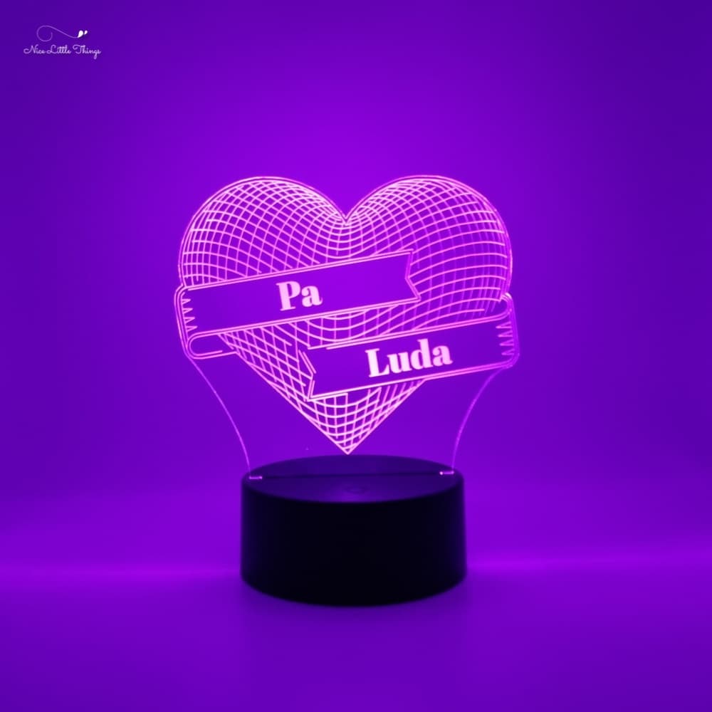 Lumière RVB personnalisée Coeur