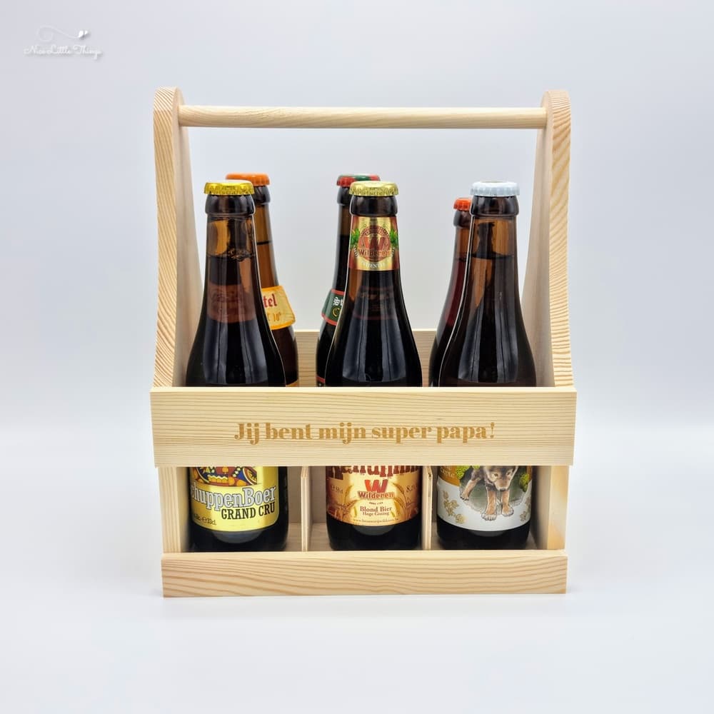 Caisse à bière en bois Tu es mon super papa
