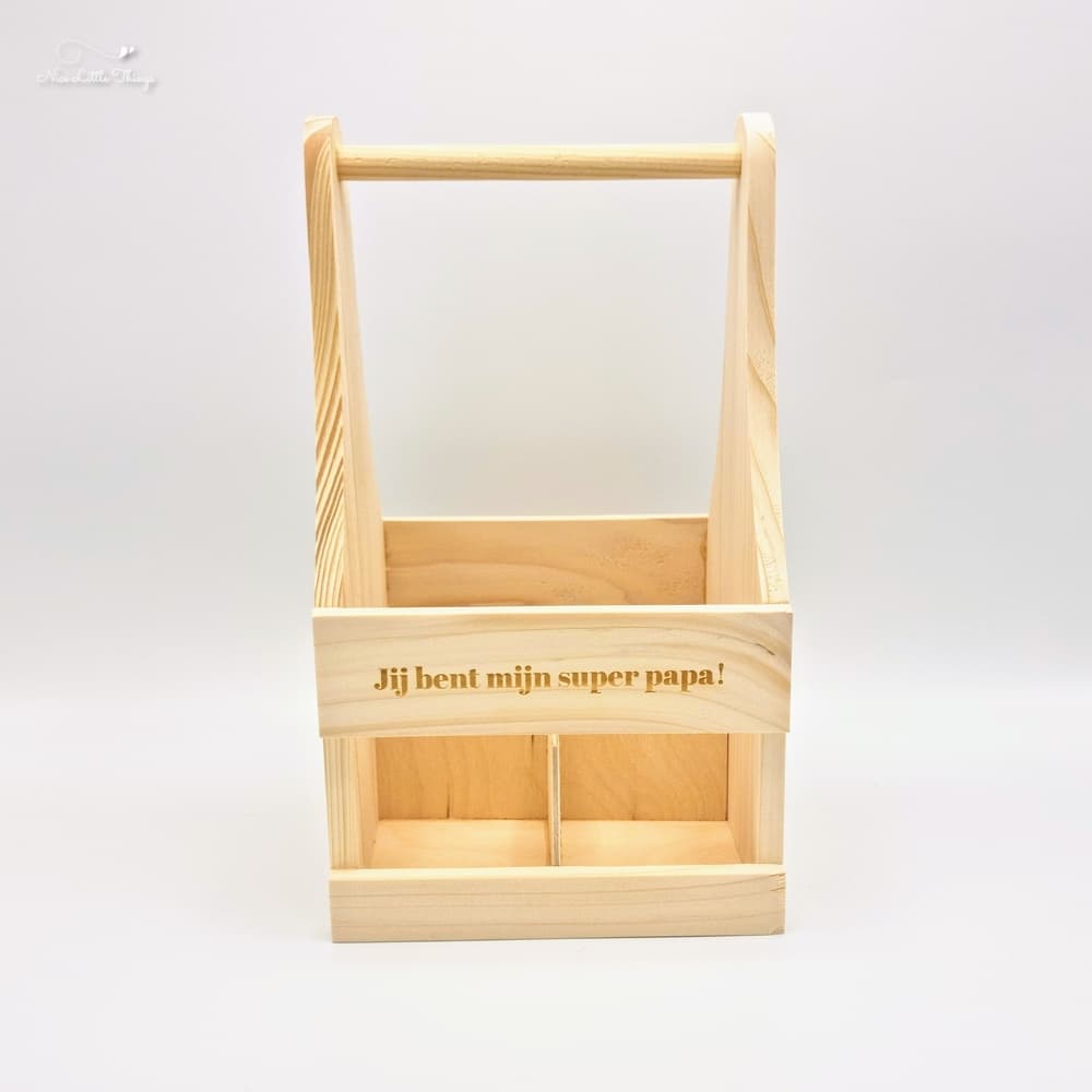 Caisse à bière en bois Tu es mon super papa