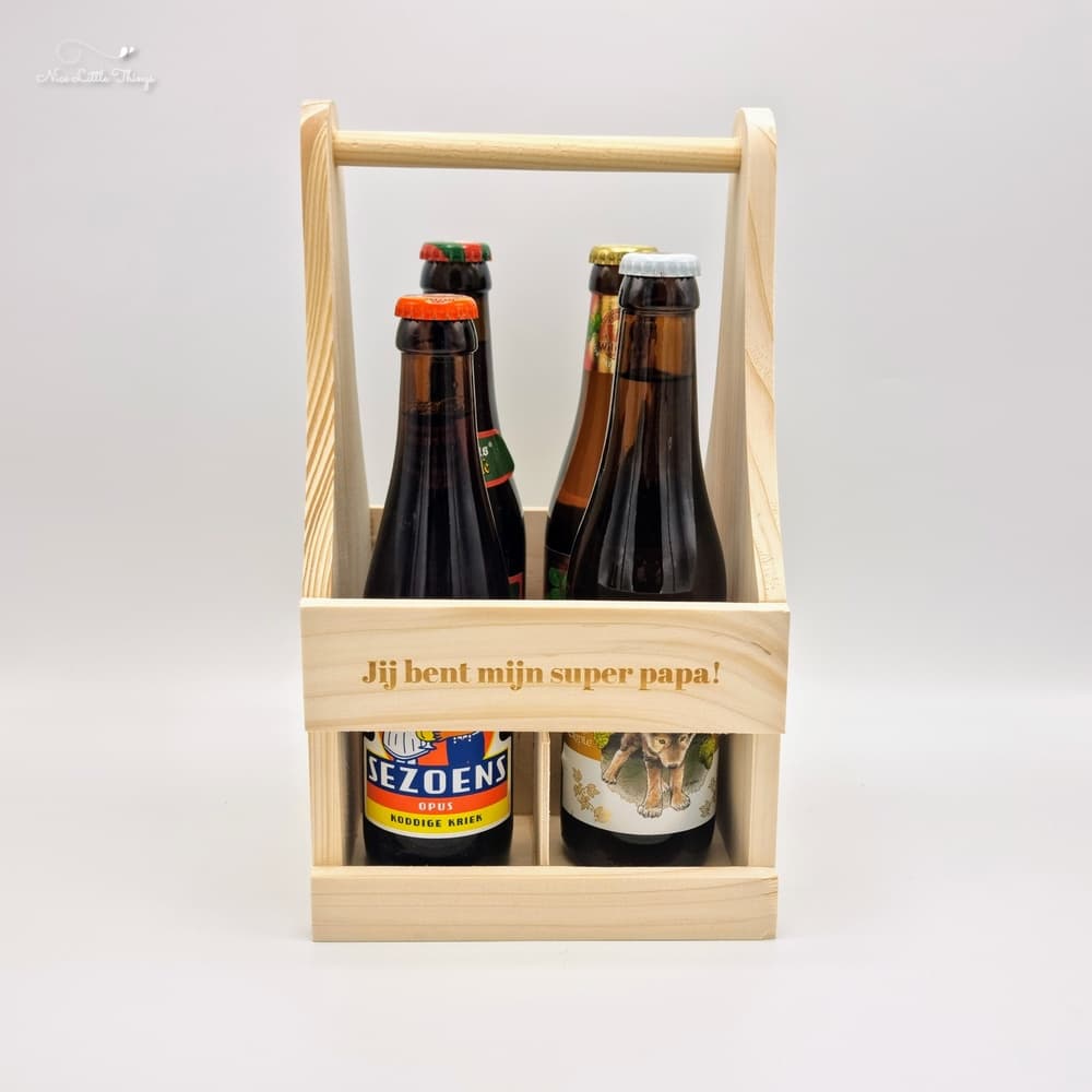 Caisse à bière en bois Tu es mon super papa