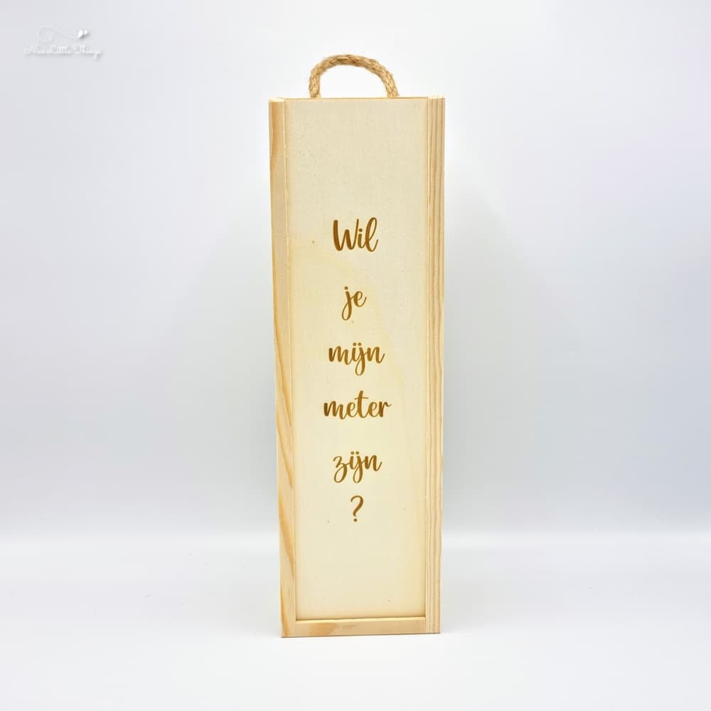 Boîte à vin Veux-tu être ma marraine ?