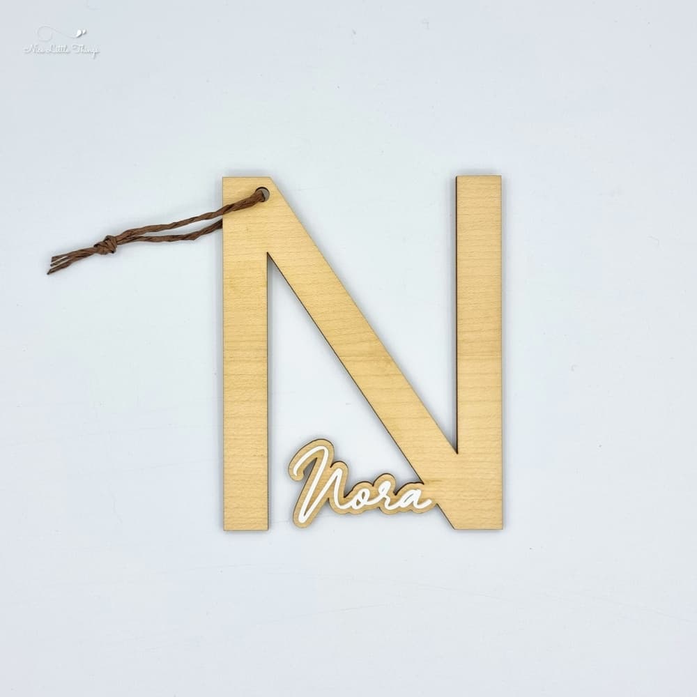 Ornement de Noël Lettre