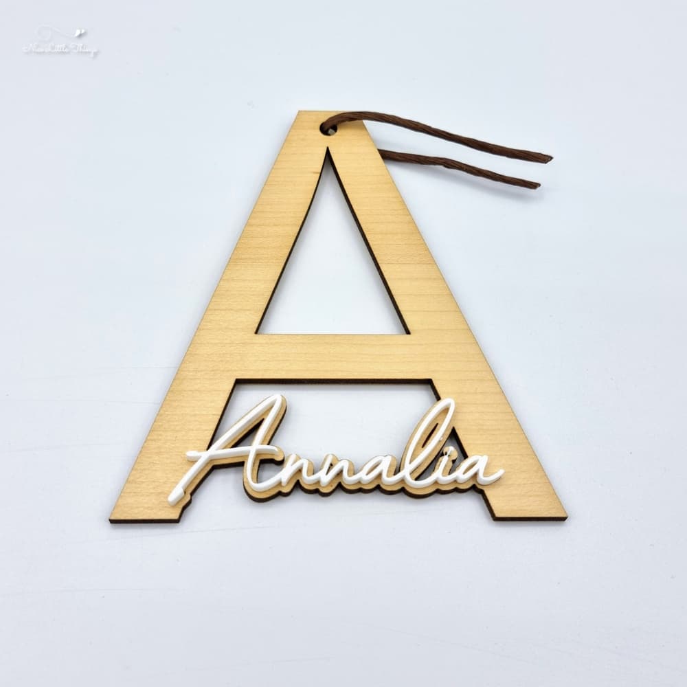 Ornement de Noël Lettre