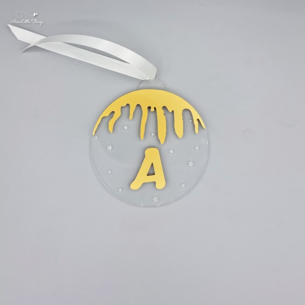 Boule de Noël en plexi avec lettre