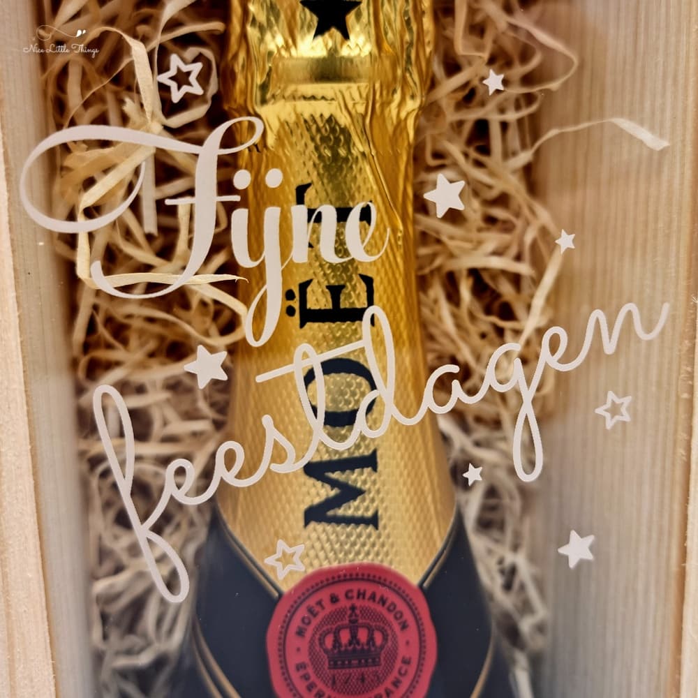 Boîte à vin avec couvercle transparent - Vacances