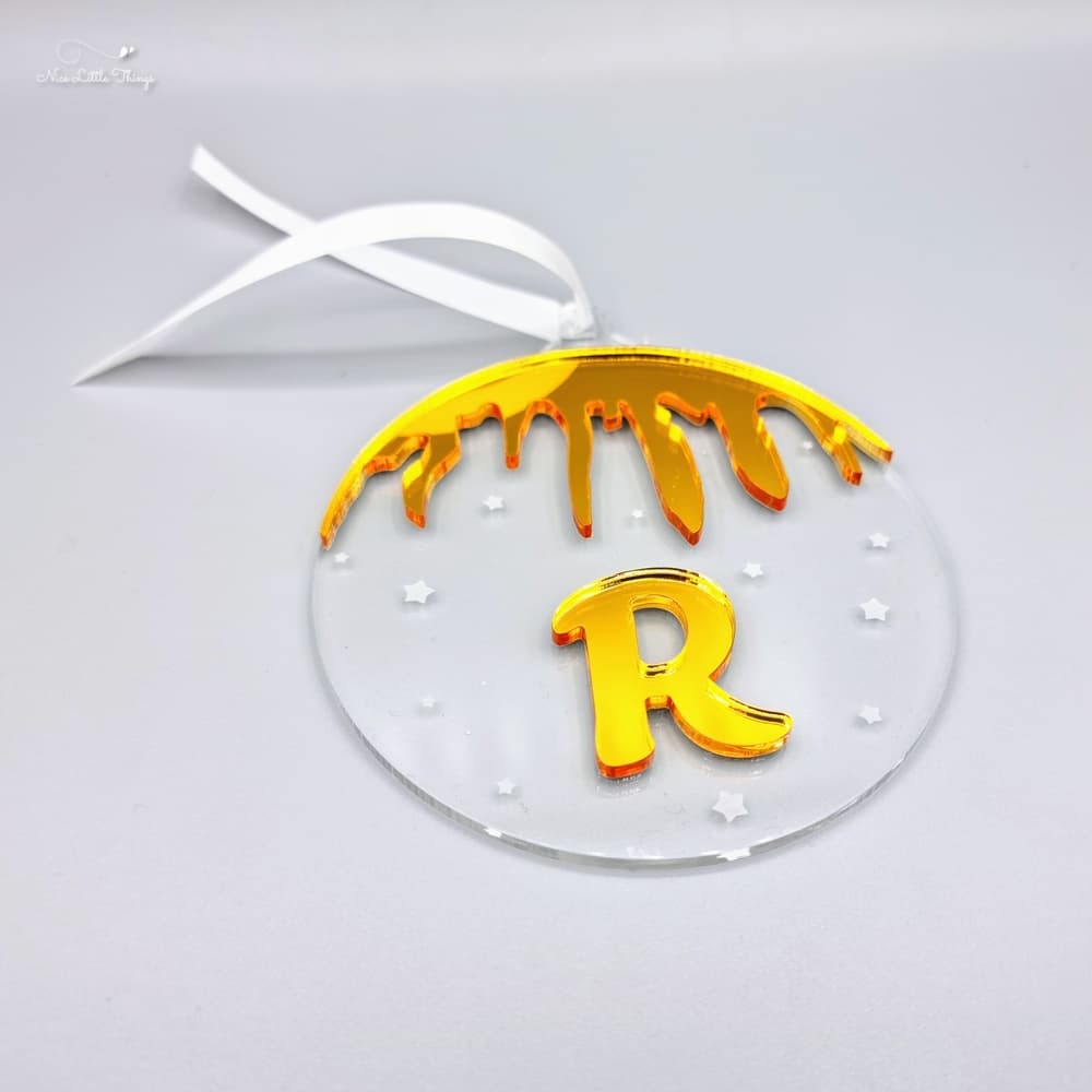 Boule de Noël en plexi avec lettre