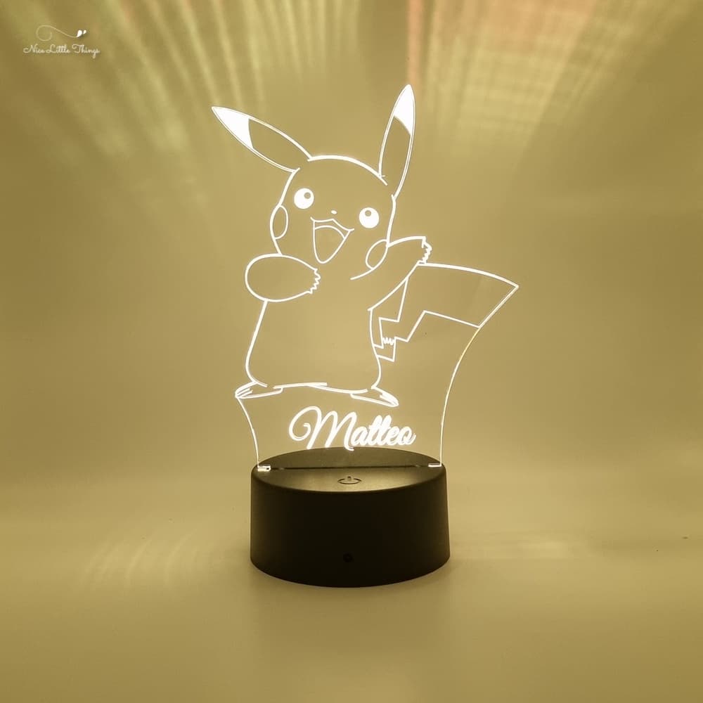 Lampe LED RGB personnalisée Pokemon Pikachu