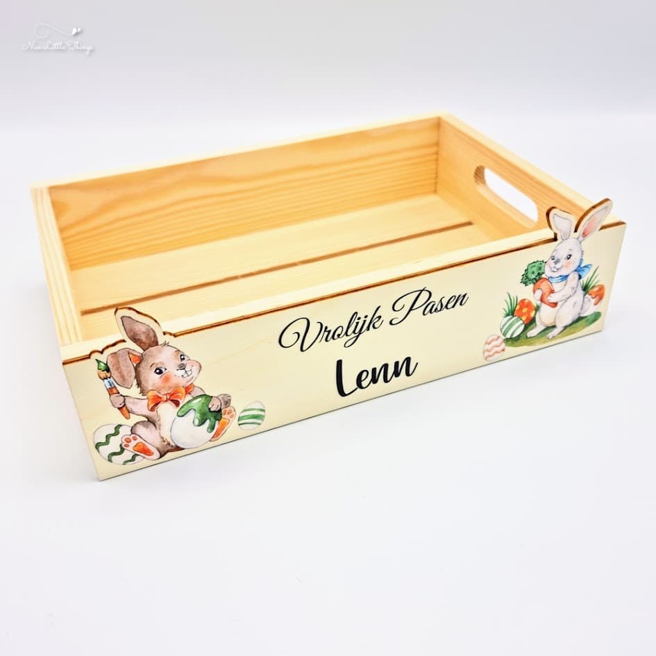 Panier de Pâques coloré avec nom