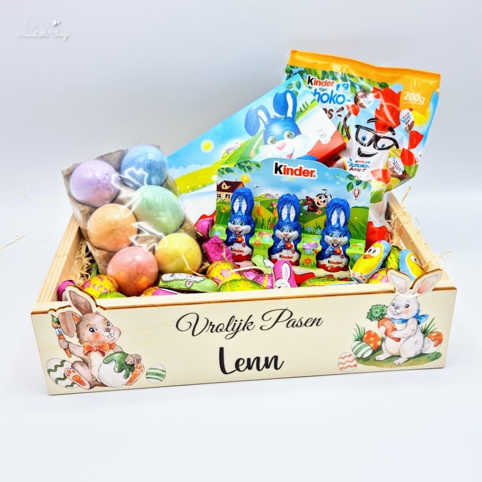 Panier de Pâques coloré avec nom