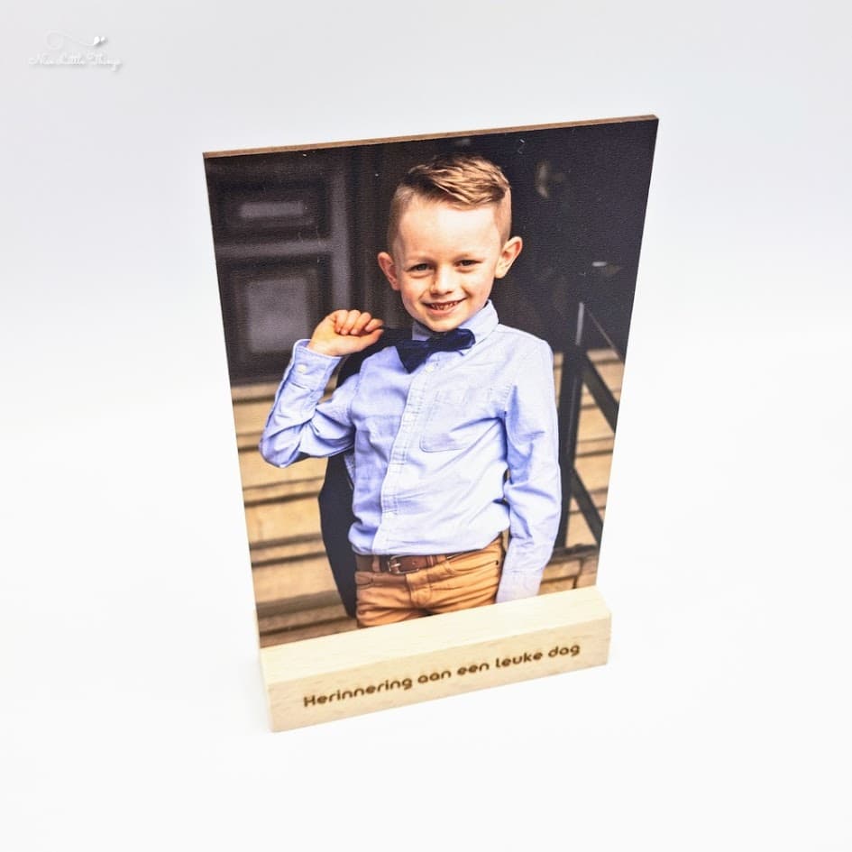 Porte-photo en bois avec photo