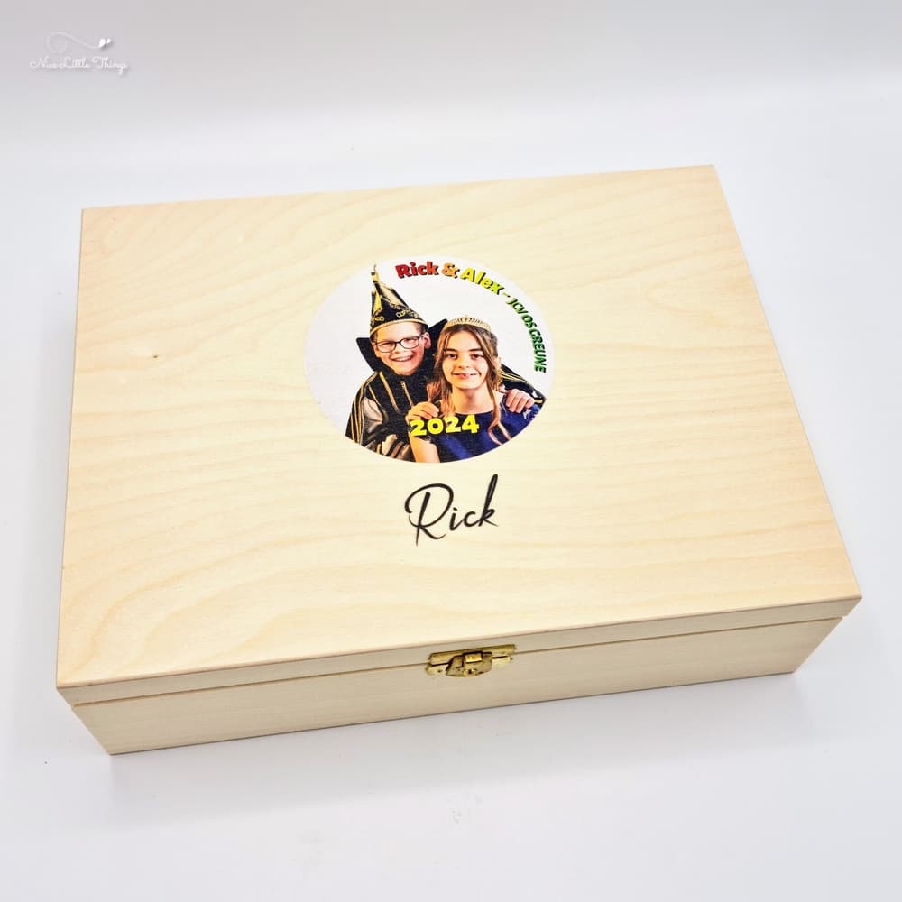 memorybox met foto en tekst