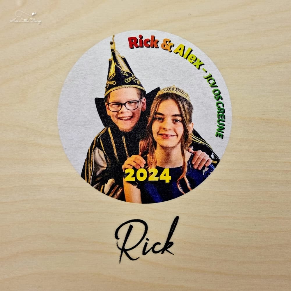 memorybox met foto en tekst