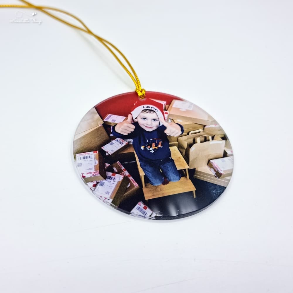 gepersonaliseerde kerstbal met foto