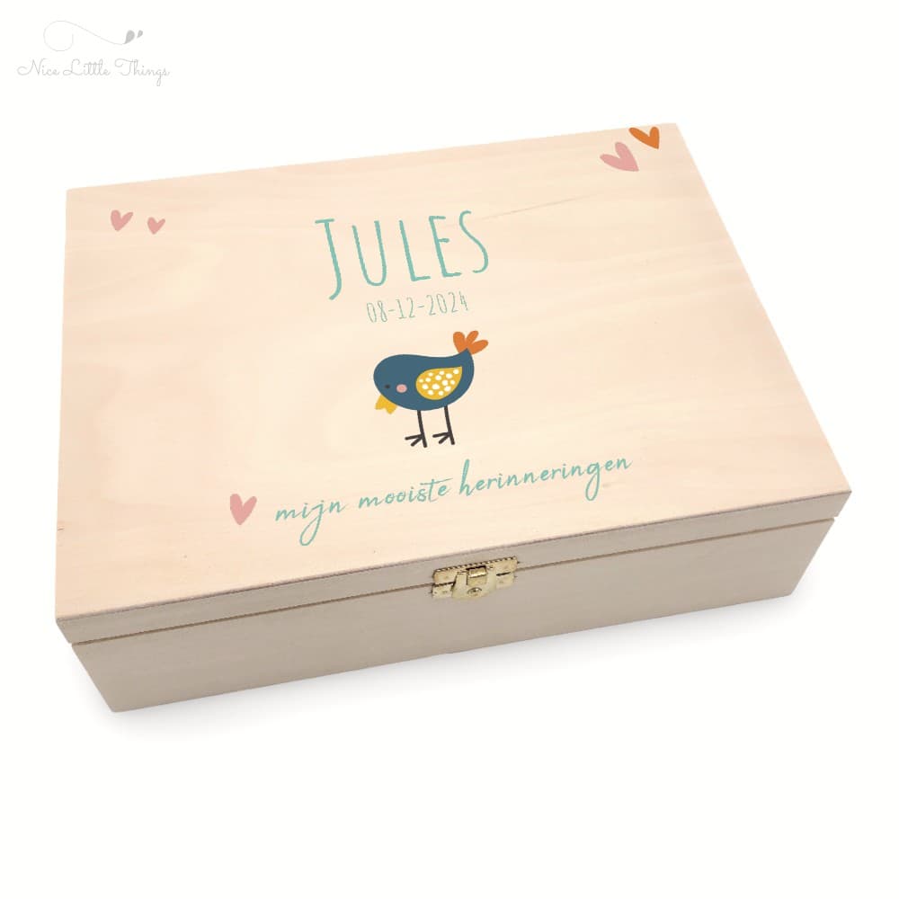 Boîte à souvenirs en bois « Plus beaux souvenirs »
