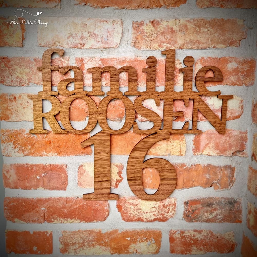 Plaque d'identification Famille Maison no.