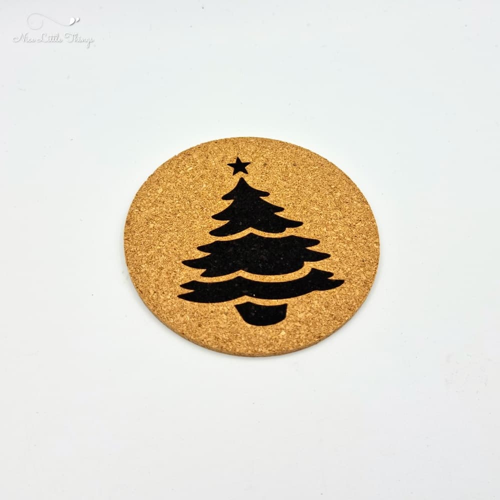 Dessous de verre en forme d'arbre de Noël
