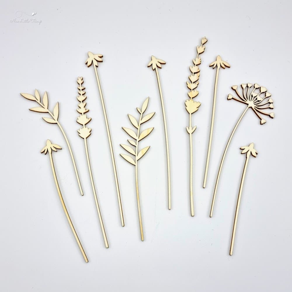 Fleurs sauvages en bois